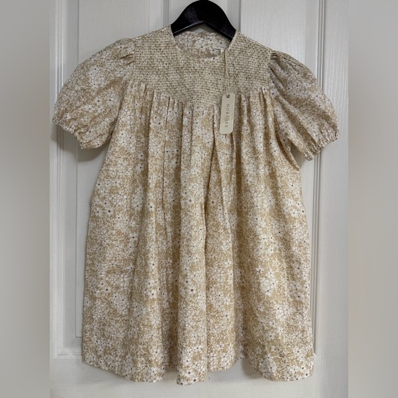 Noralee Daphne Dress Spring Fields Floral Smocked Puff Sleeve Dress Size 8Y NWT - Picture 2 of 15